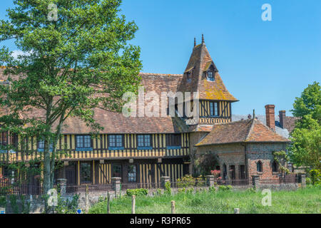 Maison du maire, Beuvron en auge, Normandie, France Banque D'Images