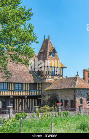 Maison du maire, Beuvron en auge, Normandie, France Banque D'Images