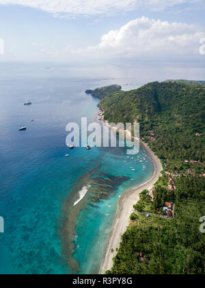 L'INDONÉSIE, Bali, vue aérienne de la plage Banque D'Images