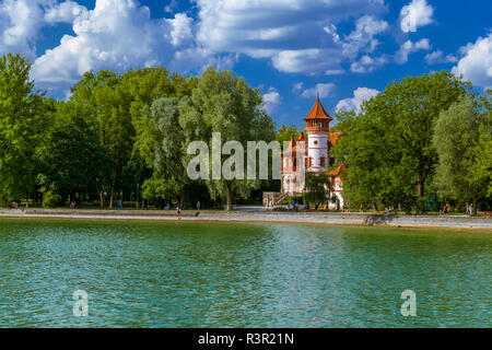 Villa Scheuermann, Kurparkschloessl au château à Herrsching am Ammersee, lac Ammer, Upper Bavaria, Bavaria, Germany, Europe Banque D'Images