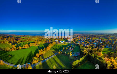 Diessen am Ammersee, lac Ammer, vue aérienne, Upper Bavaria, Bavaria, Germany, Europe Banque D'Images