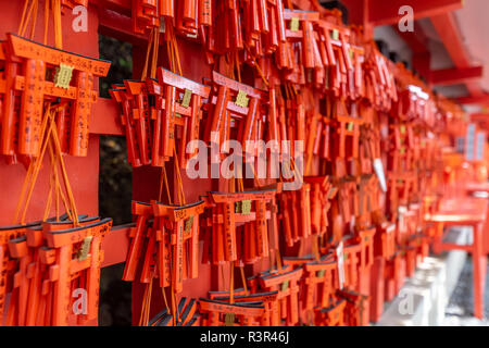 Ema (lit. 'Photo-cheval') sont de petites plaques en bois, commune au Japon, dans lequel les fidèles bouddhistes et Shinto écrire des prières ou souhaits. Automne, Fushim Banque D'Images