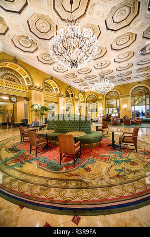 Le hall majestueux de l'historique Hôtel Omni William Penn, Pittsburgh Banque D'Images