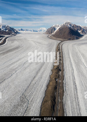 Au Canada, le Yukon, le parc national Kluane. St. Elias et Glacier Kaskawulsh. Banque D'Images