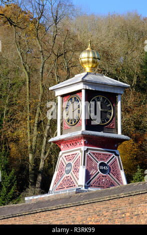 Réveil sur l'entrepôt à Coalbrookdale Ironworks, Shropshire, Angleterre Banque D'Images