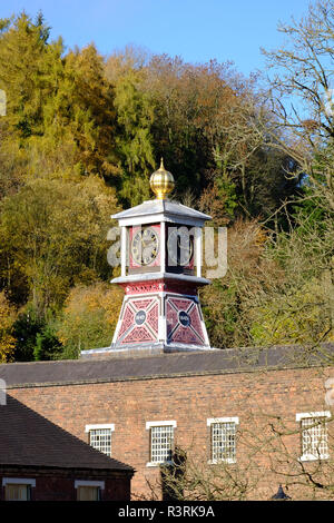 Réveil sur l'entrepôt à Coalbrookdale Ironworks, Shropshire, Angleterre Banque D'Images