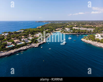 L'Espagne, Îles Baléares, Mallorca, Région Cala d'Or, côte de Porto Petro Banque D'Images