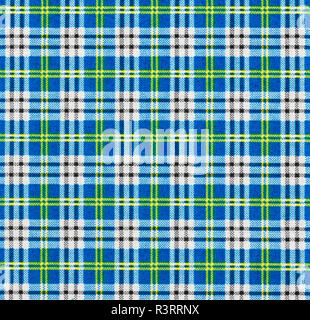 Tissu avec motif à carreaux dans des tons bleus Banque D'Images