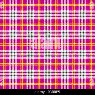 Tissu avec motif à carreaux dans des tons de rose Banque D'Images