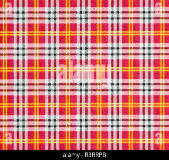 Tissu à carreaux dans les tons rouges Banque D'Images