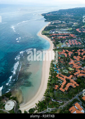 L'INDONÉSIE, Bali, vue aérienne de la plage Nusa Dua Banque D'Images