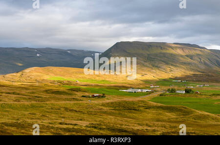 Paysage à Miklavatn, Trollaskagi, près de Siglufjordur. Le nord de l'Islande Banque D'Images