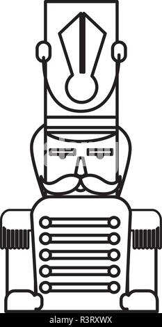 L'icône de Casse-Noisette de Noël sur fond blanc, vector illustration Illustration de Vecteur