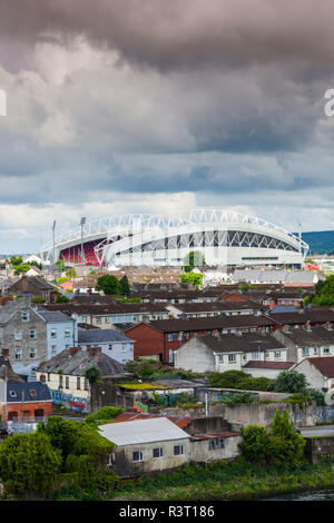 L'Irlande, le comté de Limerick, Limerick, stade Thomond Park, elevated view Banque D'Images