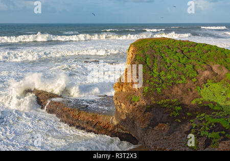 Le Comté de San Mateo, Californie, la côte de l'océan Pacifique, surf, des falaises Banque D'Images