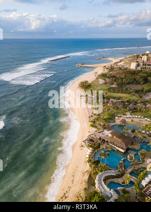 L'INDONÉSIE, Bali, Nusa Dua, vue aérienne de Nikko beach Banque D'Images