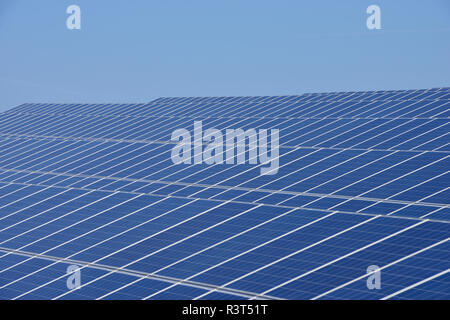 Allemagne, vue d'un grand nombre de panneaux solaires à l'usine solaire domaine Banque D'Images
