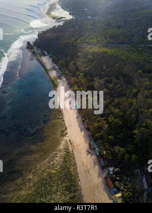 L'INDONÉSIE, Bali, Padang, vue aérienne de Thomas beach Banque D'Images