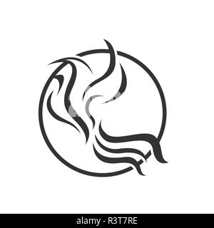 Résumé de conception de logo oiseau couleur blanc et noir. Couleur isolé sur fond blanc Illustration de Vecteur