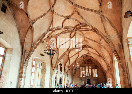 À Prague - République tchèque - Le 08/08/2015 - en salle Vladislav du château de Prague Banque D'Images