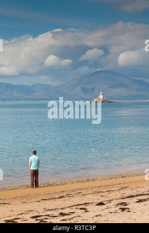 L'Irlande, le comté de Kerry, Fenit, Fenit Lighthouse Banque D'Images