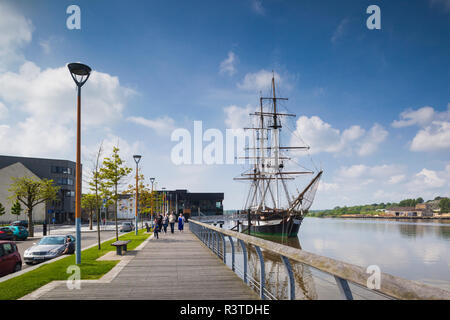 L'Irlande, le comté de Wexford, New Ross, Dunbrody Famine Ship Banque D'Images