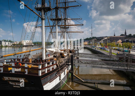 L'Irlande, le comté de Wexford, New Ross, Dunbrody Famine Ship Banque D'Images