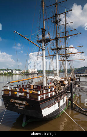 L'Irlande, le comté de Wexford, New Ross, Dunbrody Famine Ship Banque D'Images