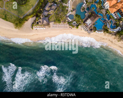 L'INDONÉSIE, Bali, Nusa Dua, vue aérienne de Nikko beach Banque D'Images