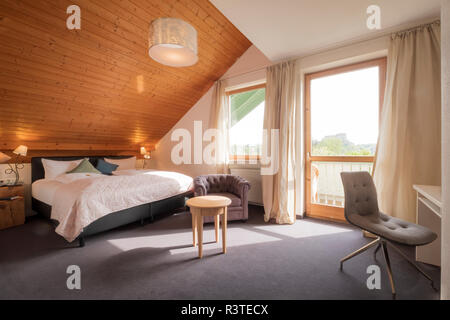 Germany, Bavaria, spacieuse chambre d'hôtel Banque D'Images