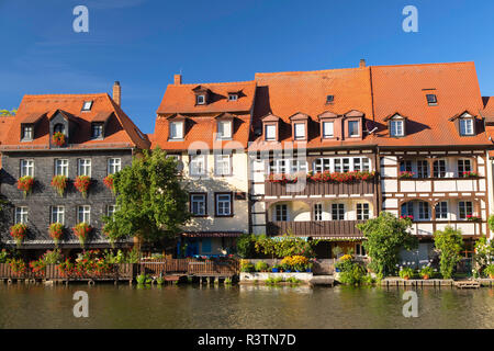 Maisons de Klein Venedig (Petite Venise), Bamberg (Site du patrimoine mondial de l'UNESCO), Bavière, Allemagne Banque D'Images