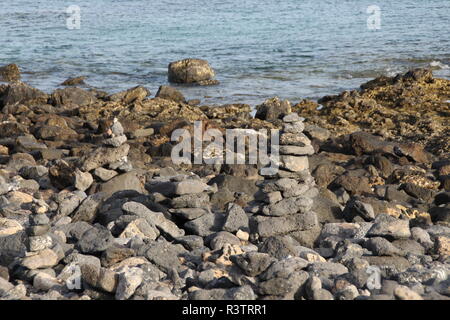 Chemin des pierres sur Lanzarote Banque D'Images