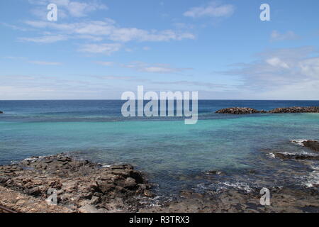 Une baie de baignade à Lanzarote Banque D'Images