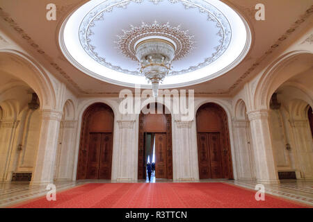 Bucarest, Roumanie. Palais du Parlement. L'intérieur. Banque D'Images