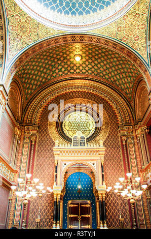 À Prague - République tchèque - Le 27/07/2015 - intérieur Synagogue Espagnole Banque D'Images