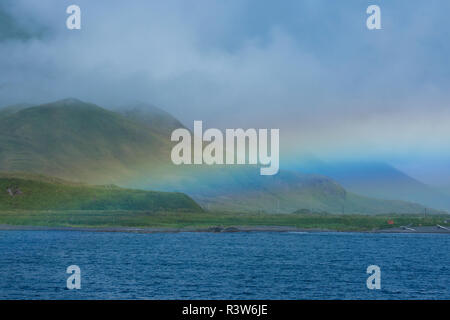 Alaska, archipel des Aléoutiennes, l'île Attu. Le point le plus à l'ouest des États-Unis et le site de la seule bataille de la DEUXIÈME GUERRE MONDIALE sur le sol nord-américain. Banque D'Images