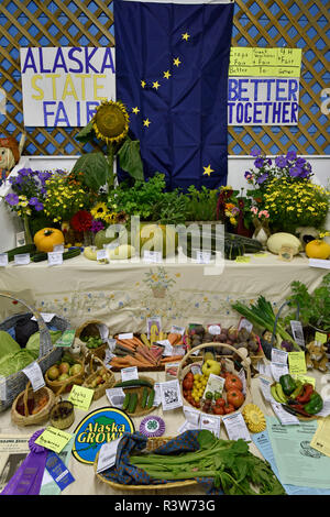 Foire de l'état de l'Alaska, de l'alimentation, de produire, de légumes, Palmer, Alaska, USA Banque D'Images