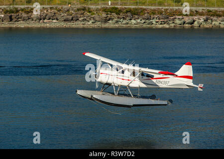 USA, Alaska, Ketchikan. Le décollage de l'hydravion Banque D'Images