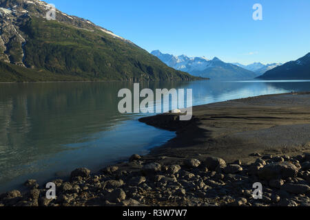 Harriman Fjord, les montagnes Chugach National Forest, Chugach, Prince William Sound, Alaska Banque D'Images