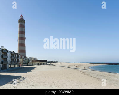 Village côtier Barra, banlieue de Aveiro. En raison des nombreux satellite Aveiro est appelée la Venise du Portugal. Banque D'Images