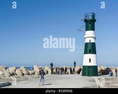 Village côtier Barra, banlieue de Aveiro. En raison des nombreux satellite Aveiro est appelée la Venise du Portugal. Banque D'Images