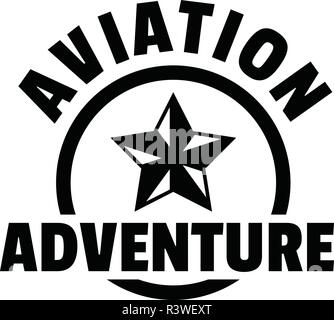 Logo de l'aventure de l'aviation. Simple illustration de l'aventure de l'aviation pour le web design logo vector isolé sur fond blanc Illustration de Vecteur