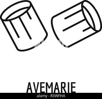 Avemarie icône pâtes. Contours avemarie icône vecteur pâtes pour la conception web isolé sur fond blanc Illustration de Vecteur