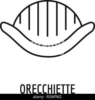 Icône Orecchiette. L'icône vecteur orecchiette contour pour la conception web isolé sur fond blanc Illustration de Vecteur