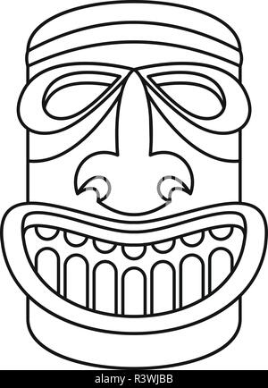 Icône idole de bois. L'icône vecteur idole de bois contour pour la conception web isolé sur fond blanc Illustration de Vecteur