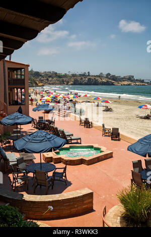 États-unis, Californie, La Jolla. La Jolla Club Plage et Tennis (usage éditorial uniquement) Banque D'Images