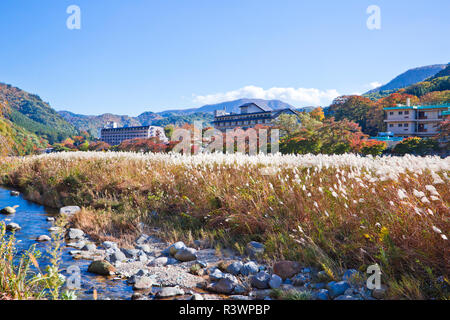 Décor d'Shiobara onsen town en automne. Banque D'Images