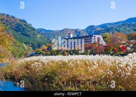 Décor d'Shiobara onsen town en automne. Banque D'Images