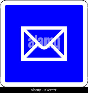 Courrier électronique autorisée panneau bleu Banque D'Images