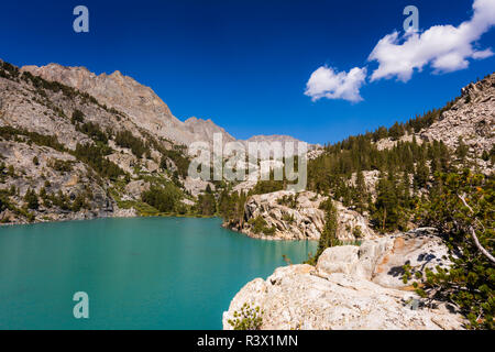 Big Pine Lake Numéro 3, John Muir Wilderness, la Sierra Nevada, en Californie, USA Banque D'Images